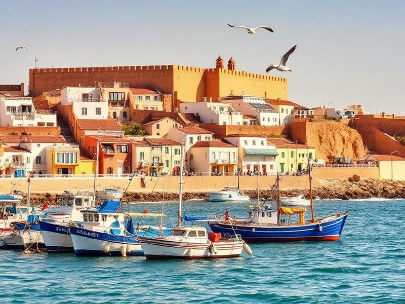 Essaouira coastal town and Atlantic Ocean