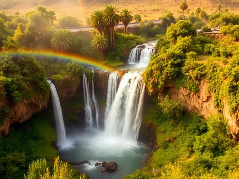 Ouzoud Waterfalls natural cascades in Morocco