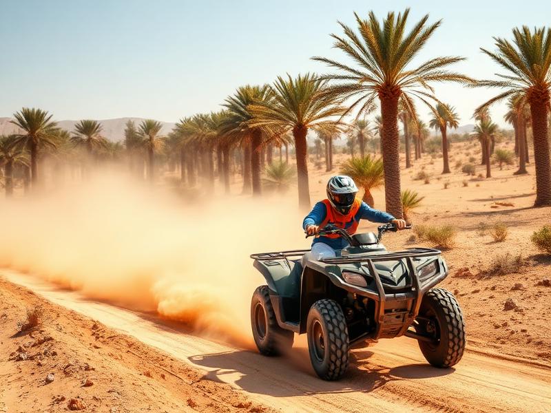 Quad biking adventure in Marrakech palm grove